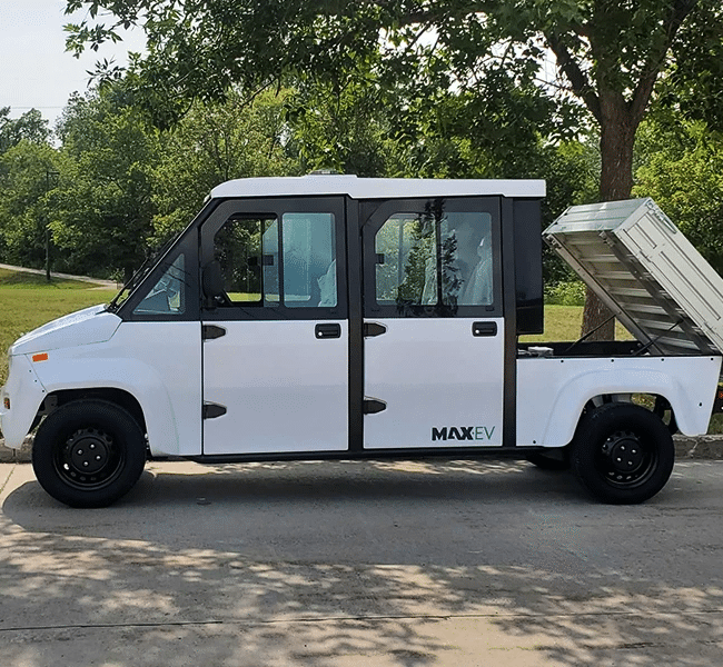Max Ev Seater Low Speed Vehicle Lsv With Tilt Bed - Stringfellow Inc.