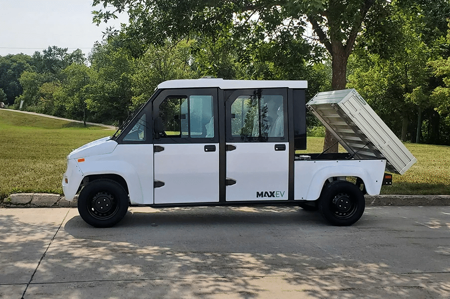 Max Ev Seater Low Speed Vehicle Lsv With Tilt Bed - Stringfellow Inc.